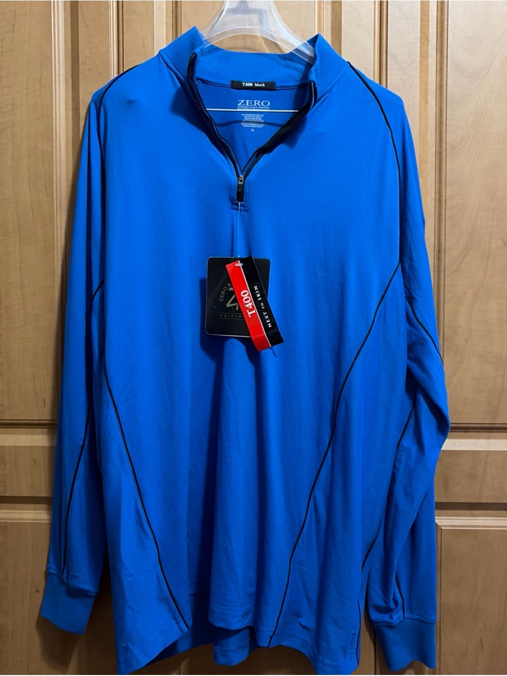 Zero Restriction Mens Blue Quarter-Zip Performance Golf Shirt Size XL